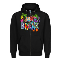 Black summer break Zipper Hoodie - Zillion Design Studio