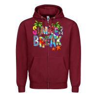 Burgundy summer break Zipper Hoodie - Zillion Design Studio