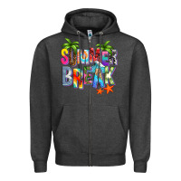 Charcoal Heather summer break Zipper Hoodie - Zillion Design Studio