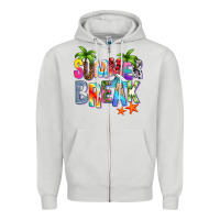 Dove Grey summer break Zipper Hoodie - Zillion Design Studio
