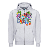 Heather Grey summer break Zipper Hoodie - Zillion Design Studio