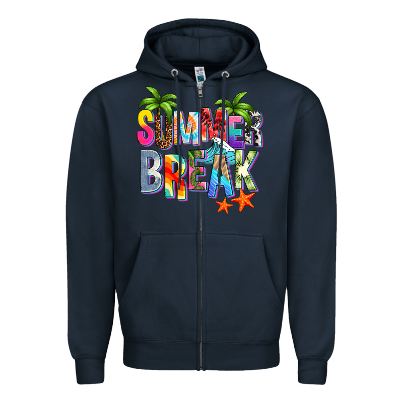 Summer Break Zipper Hoodie by Zillion Design Studio | Teevron