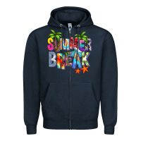 Navy summer break Zipper Hoodie - Zillion Design Studio