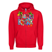 Red summer break Zipper Hoodie - Zillion Design Studio