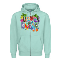 Seafoam summer break Zipper Hoodie - Zillion Design Studio