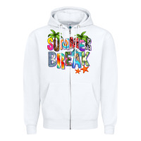 White summer break Zipper Hoodie - Zillion Design Studio