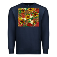 Navy juneteenth sunflowers Premium Sweatshirt - Artiststas