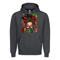 Smoke christmas believe afro messy bun Zipper Hoodie - texasbilliewilder