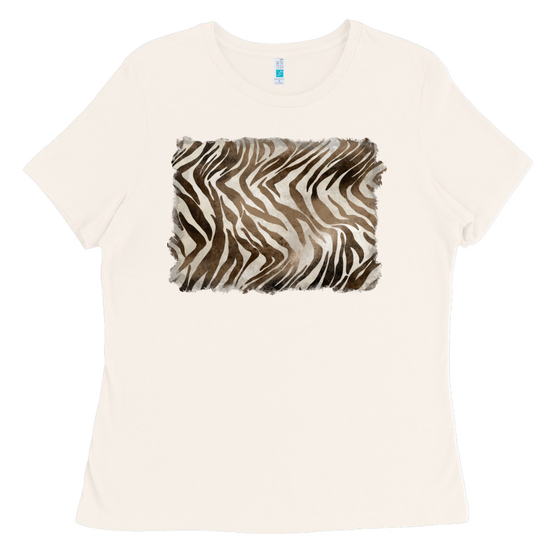 Brown Zebra Pattern Background Ladies Tee by BarkalooDesign | Teevron