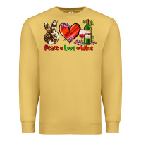 Antique Gold peace love wine Premium Sweatshirt - AdoDesignShop