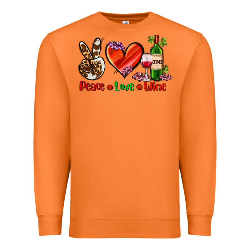 Peace Love Wine Premium Sweatshirt by AdoDesignShop | Teevron