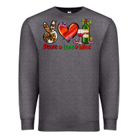Charcoal Heather peace love wine Premium Sweatshirt - AdoDesignShop