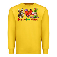 Lemon peace love wine Premium Sweatshirt - AdoDesignShop