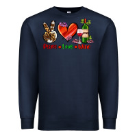 Navy peace love wine Premium Sweatshirt - AdoDesignShop