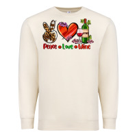 Sandshell peace love wine Premium Sweatshirt - AdoDesignShop