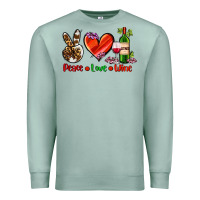 Seafoam peace love wine Premium Sweatshirt - AdoDesignShop