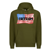 Army Green freedom usa Premium Hoodie - MaliasSmallBusiness