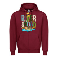 Burgundy river squad Zipper Hoodie - Zillion Design Studio