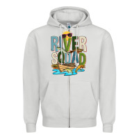 Dove Grey river squad Zipper Hoodie - Zillion Design Studio