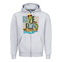 Heather Grey river squad Zipper Hoodie - Zillion Design Studio
