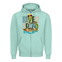 Seafoam river squad Zipper Hoodie - Zillion Design Studio