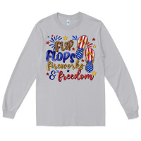 Moon Dust flip flops fireworks and freedom Long Sleeve Tee - texasbilliewilder