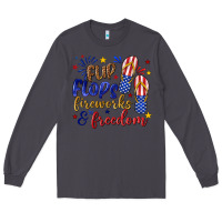 Smoke flip flops fireworks and freedom Long Sleeve Tee - texasbilliewilder