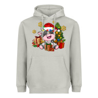 Moon Dust little cute christmas cow Heavyweight Hoodie - AdoDesignShop