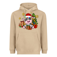 Mushroom little cute christmas cow Heavyweight Hoodie - AdoDesignShop