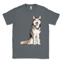 Charcoal Heather husky Classic Tee - RanaPortraitStore