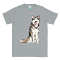 Heather Grey husky Classic Tee - RanaPortraitStore