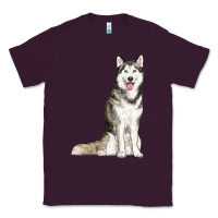 Plum husky Classic Tee - RanaPortraitStore