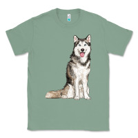 Sage husky Classic Tee - RanaPortraitStore