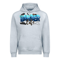 Heather Grey barber life Urban Hoodie - NancyCooperArtShop