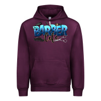 Mauve Wine barber life Urban Hoodie - NancyCooperArtShop