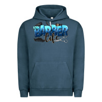 Pigment Midnight Navy barber life Urban Hoodie - NancyCooperArtShop