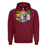 Burgundy mama bear summer Zipper Hoodie - Zillion Design Studio