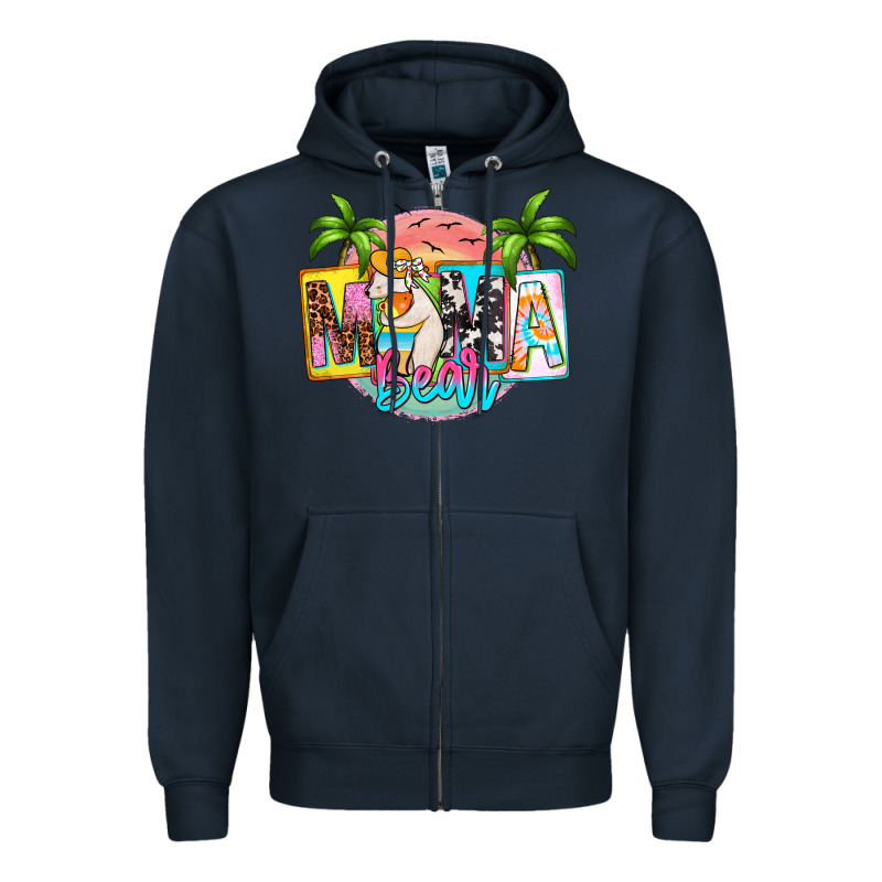 Mama Bear Summer Zipper Hoodie by Zillion Design Studio | Teevron