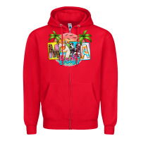 Red mama bear summer Zipper Hoodie - Zillion Design Studio