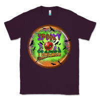 Plum Spooky Teacher Classic Tee - BundleAndBundleShop