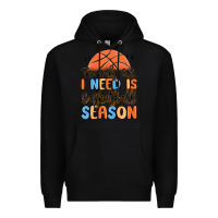 Black the only b.s. i need is basketball season Premium Hoodie - MaliasSmallBusiness