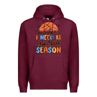 Burgundy the only b.s. i need is basketball season Premium Hoodie - MaliasSmallBusiness