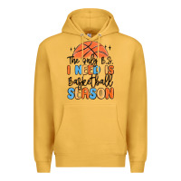 Mustard the only b.s. i need is basketball season Premium Hoodie - MaliasSmallBusiness
