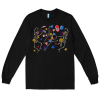Black fourth of july dancing skeleton Long Sleeve Tee - texasbilliewilder