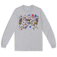 Moon Dust fourth of july dancing skeleton Long Sleeve Tee - texasbilliewilder