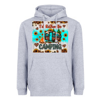 Heather Grey i’d rather be camping Heavyweight Hoodie - JahusDesignShop