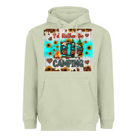 Matcha i’d rather be camping Heavyweight Hoodie - JahusDesignShop