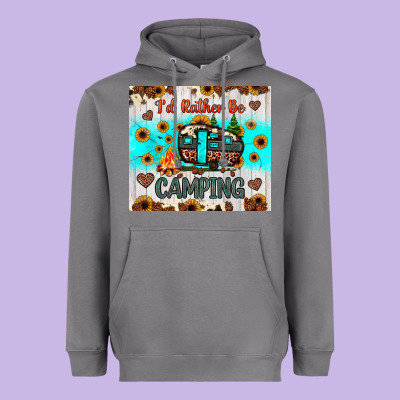 I’d Rather Be Camping Heavyweight Hoodie Designed By Jahusdesignshop