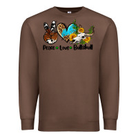 Chestnut peace love  bullskull Premium Sweatshirt - AdoDesignShop