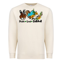 Sandshell peace love  bullskull Premium Sweatshirt - AdoDesignShop